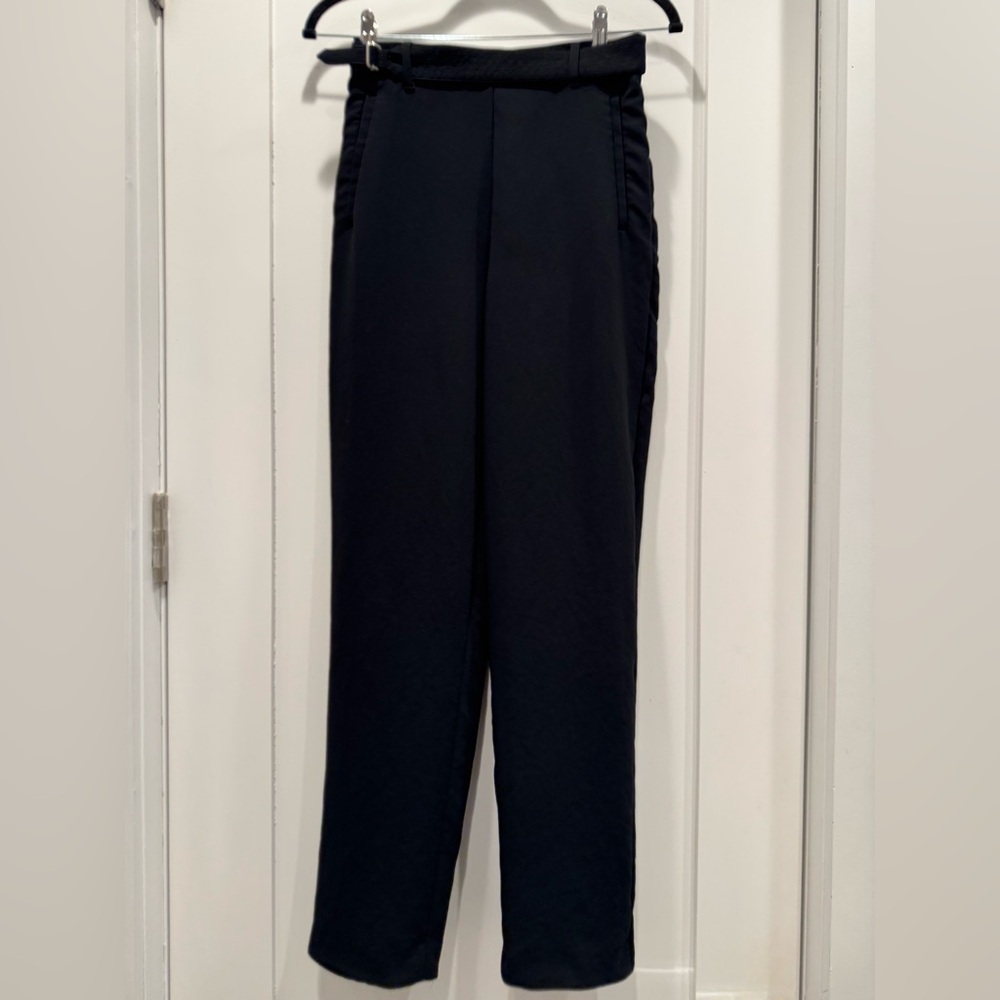 Aritzia Wilfred Black Belted Trousers - Size 4